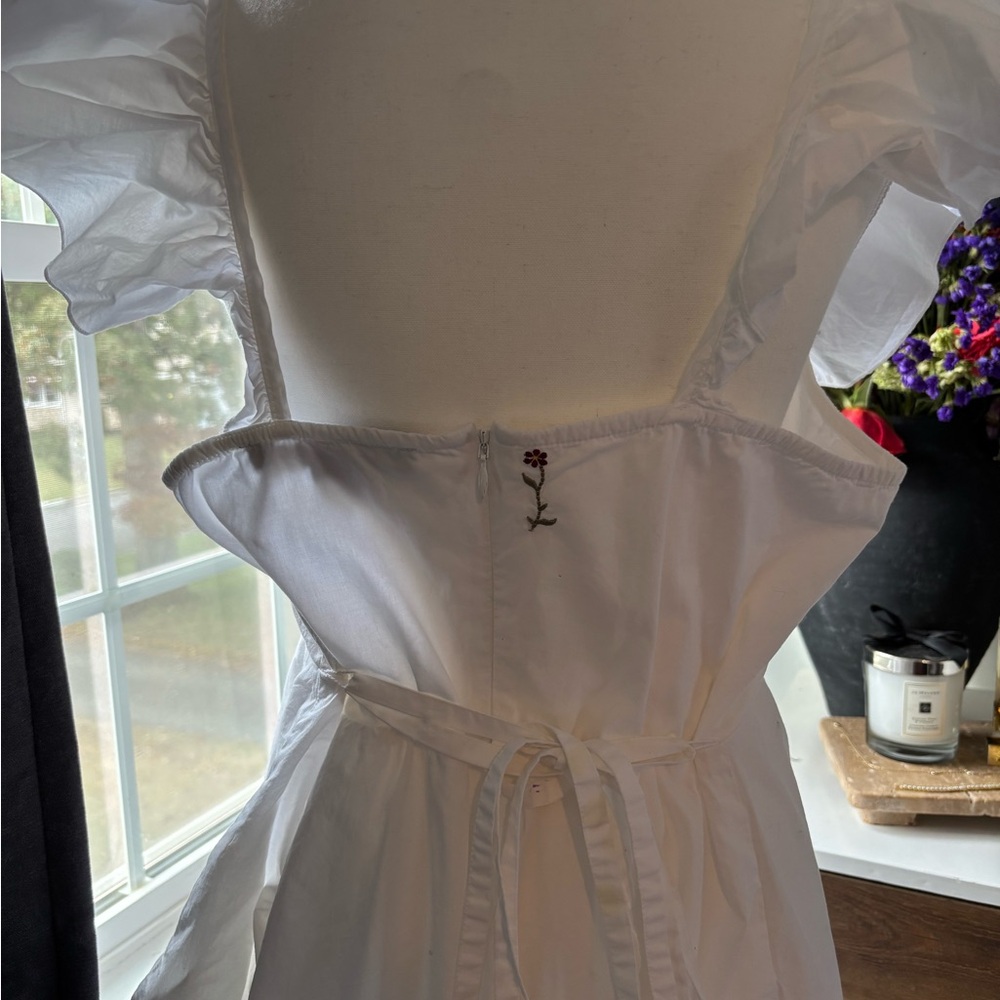 French Connection White Ruffle Dress - Picture 5 of 8